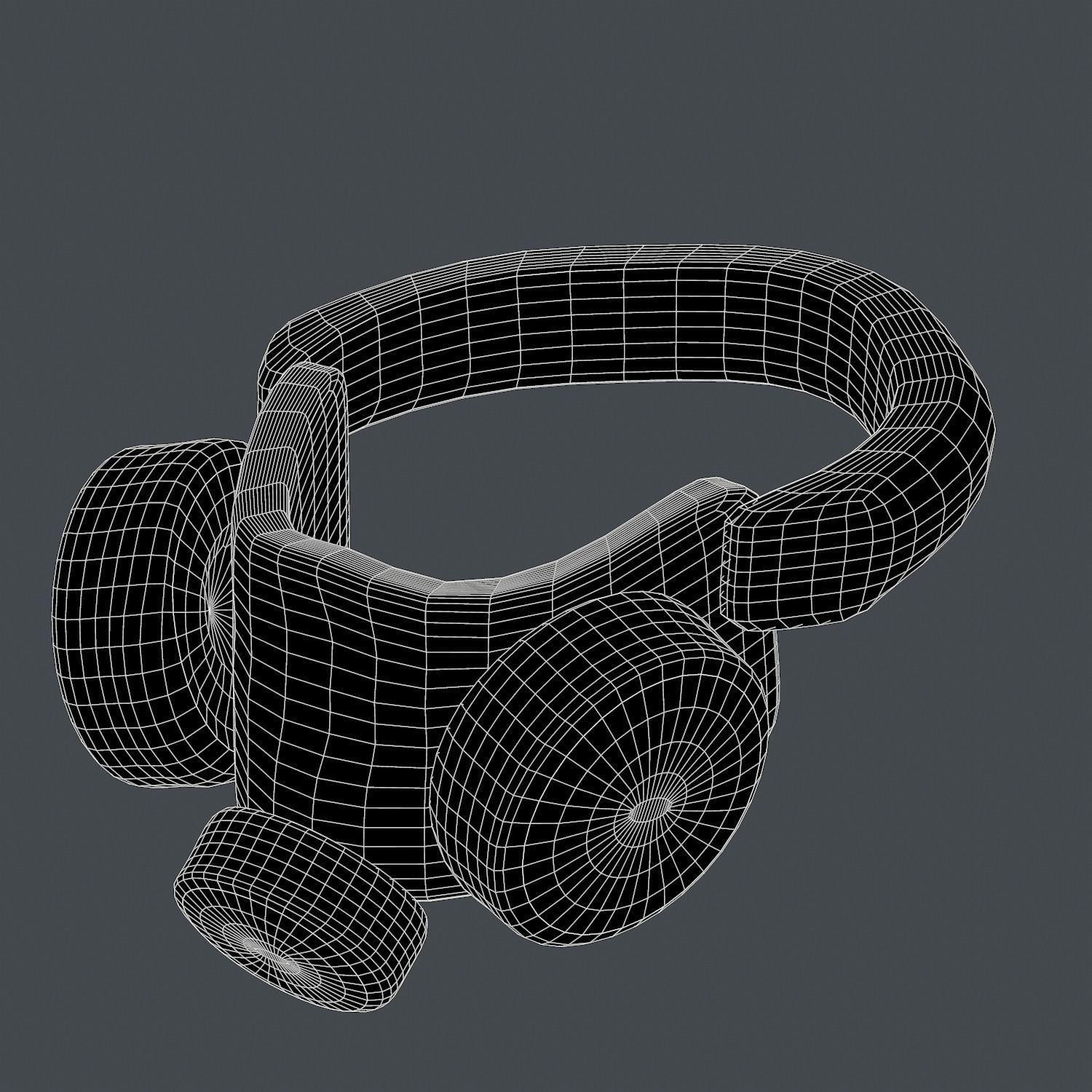 Gas mask helmet 3d model scifi Low-poly Low-poly 3D model_5