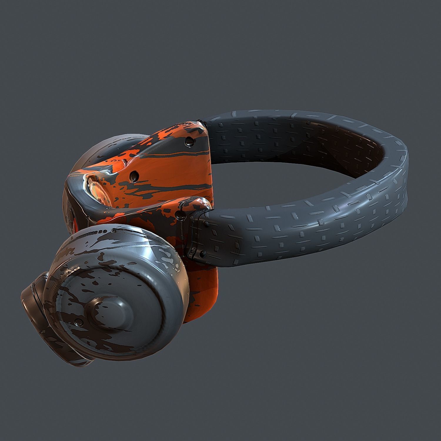 Gas mask helmet 3d model scifi Low-poly  Low-poly 3D model_5