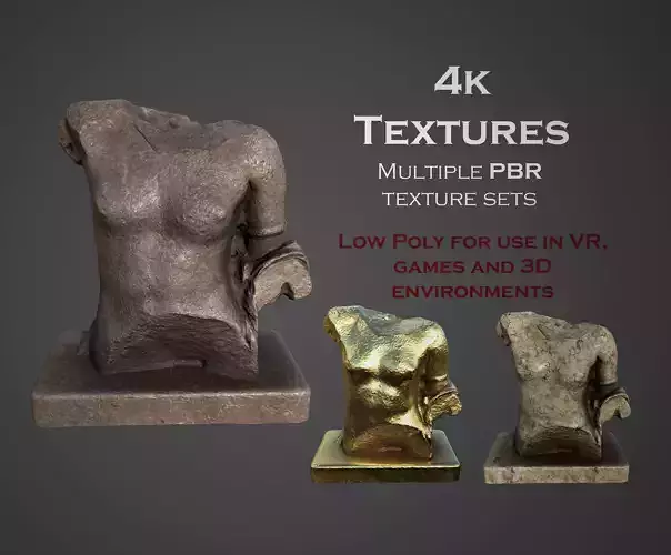 Statue of Aphrodite Low-poly 3D model
