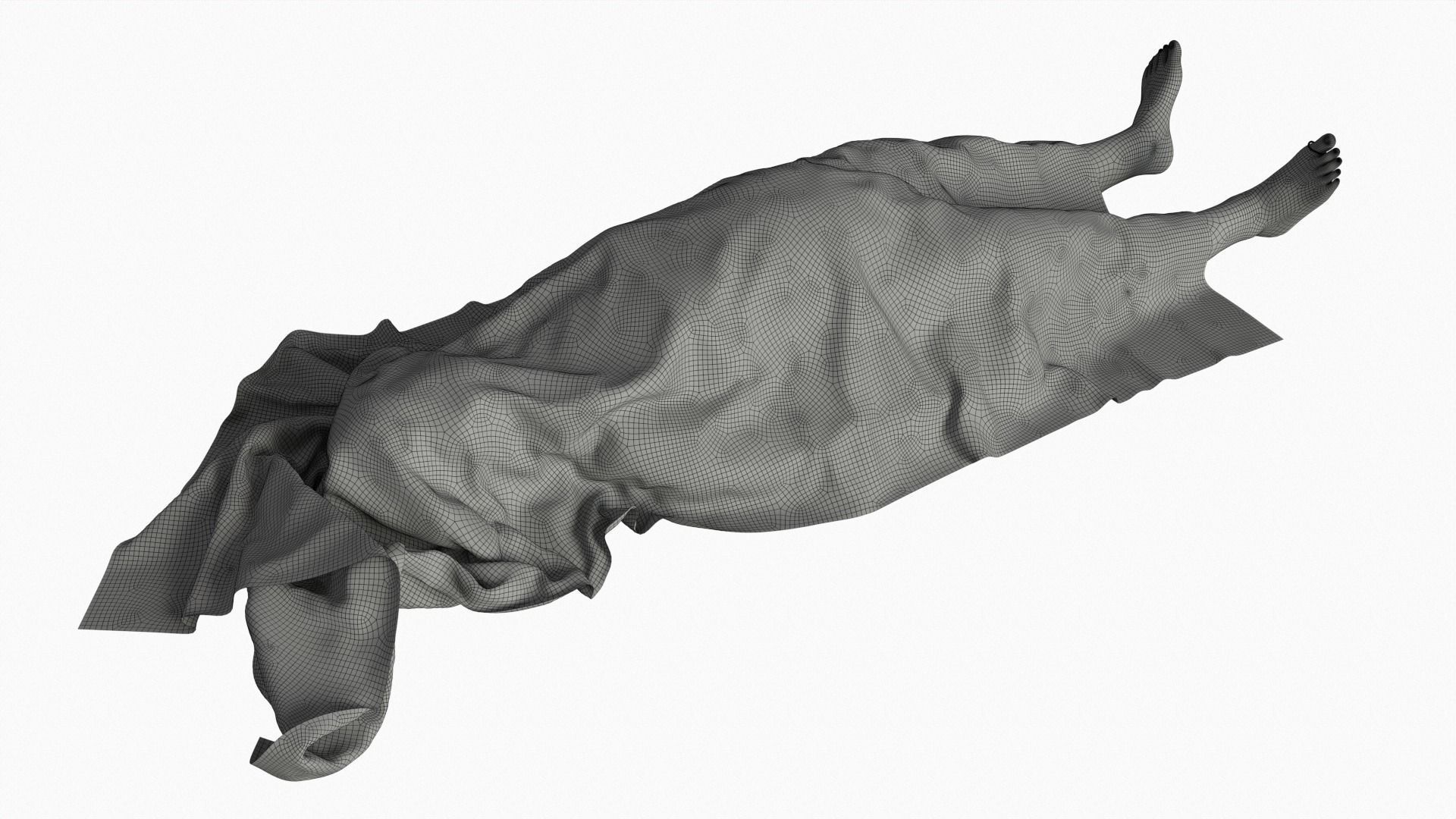 Stylized dead body vol1 3D model_9