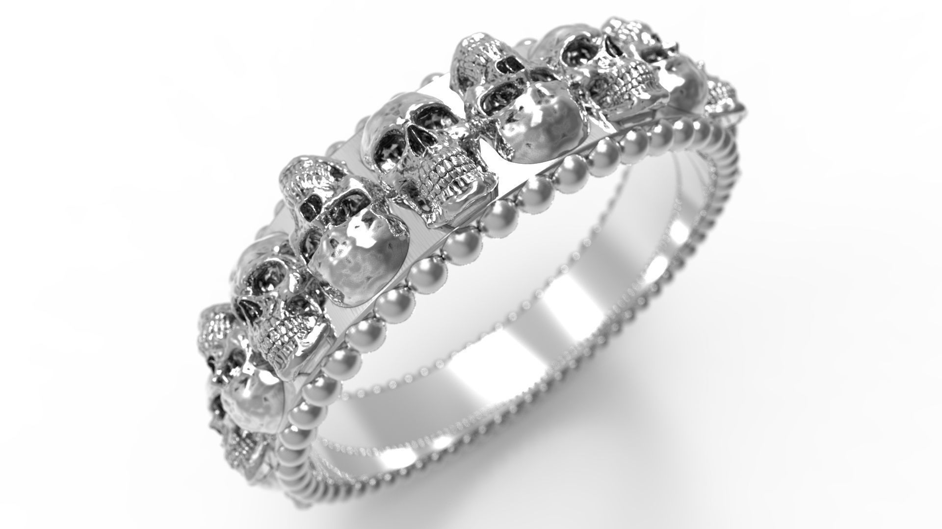 ring skull 3D print model_57