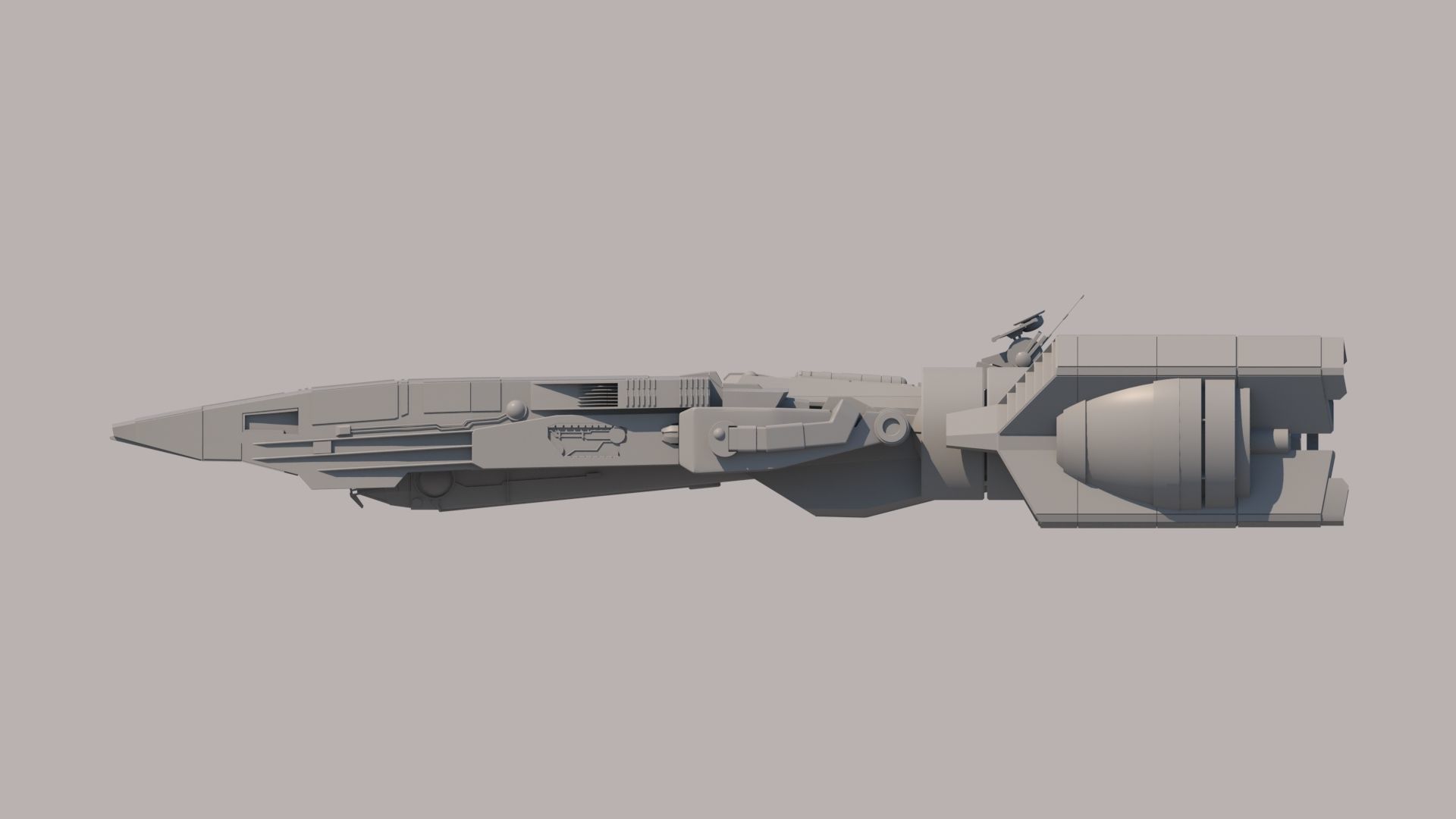 SpaceShip star wars 3D model_1