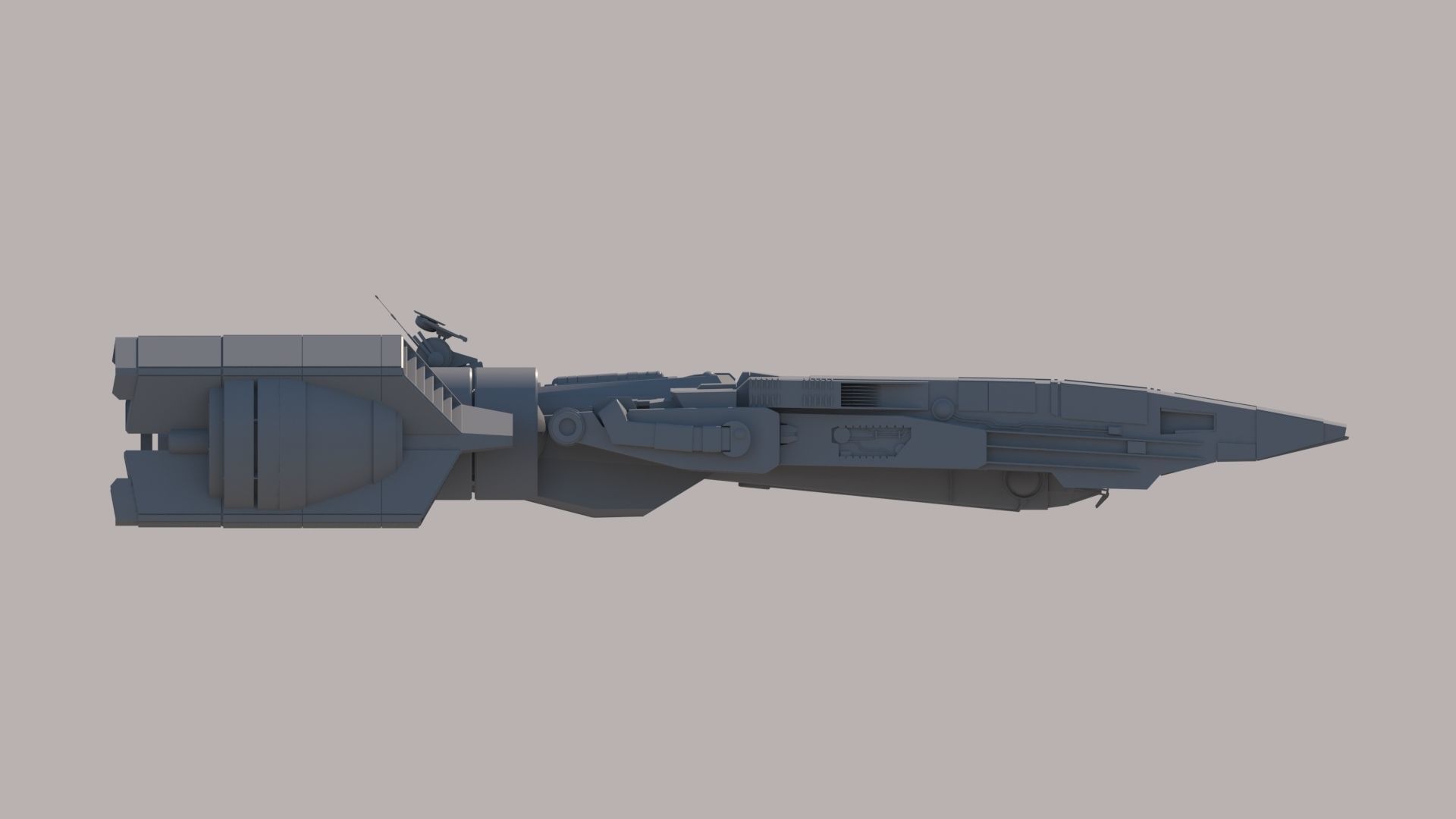 SpaceShip star wars 3D model_2