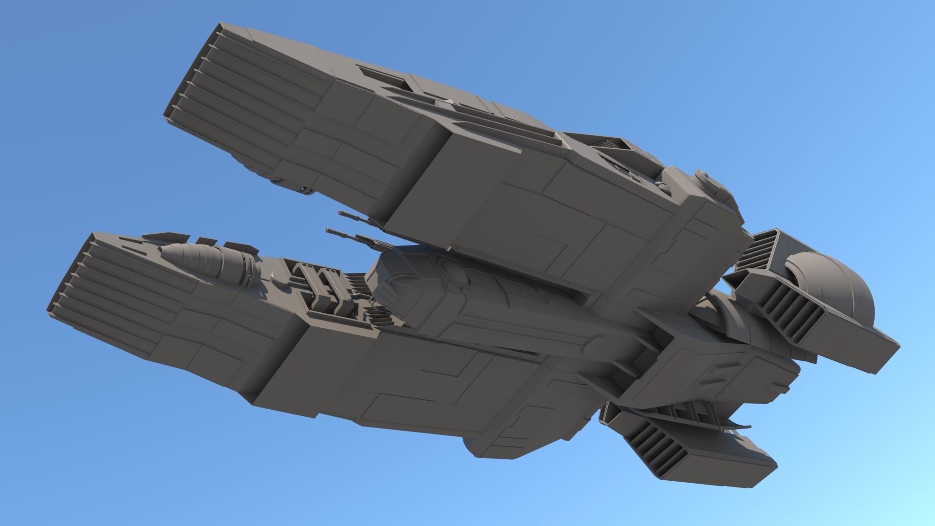 SpaceShip star wars 3D model_7