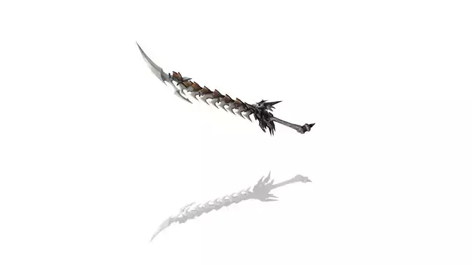 Bone Katana Low-poly 3D model