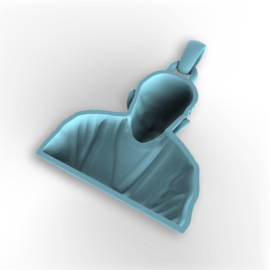 Sai Baba Pendent  3D print model_4