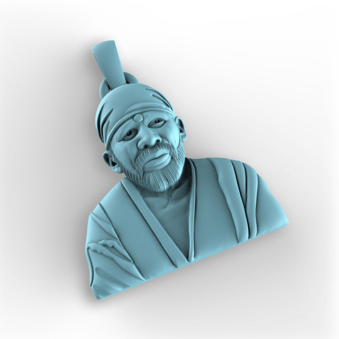 Sai Baba Pendent  3D print model_3