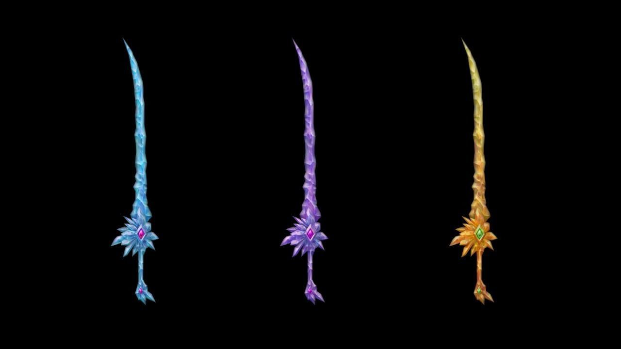 Crystal Katana Low-poly 3D model_1