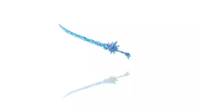 Crystal Katana Low-poly 3D model