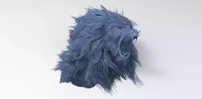 Lion head 3D model
