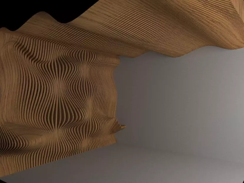 Parametric Wall Design with Ceiling 3D model_0