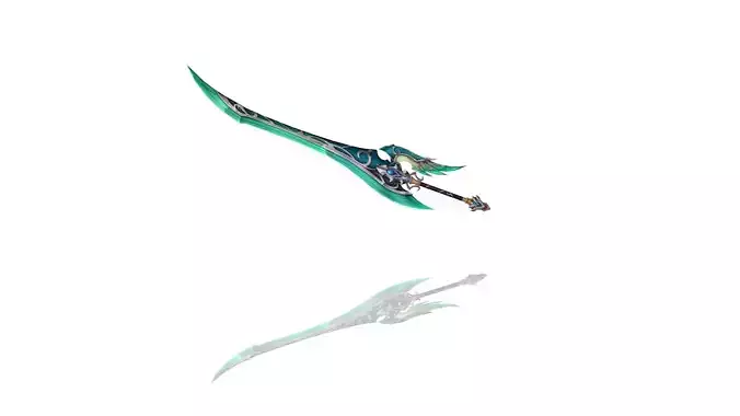 Elven Katana Low-poly 3D model