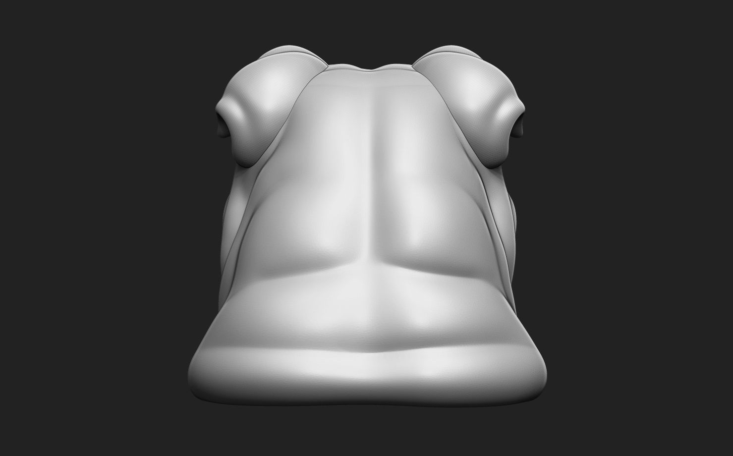 British Bulldog Head 3D print model_11