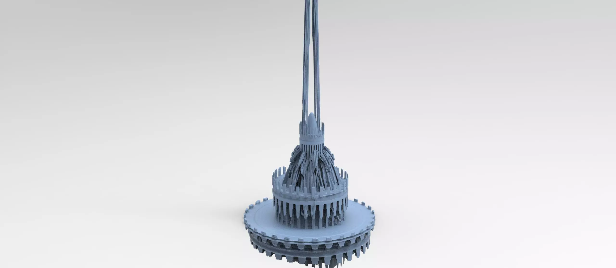 Atlantis tower garden top  3D model_0