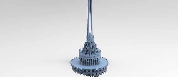 Atlantis tower garden top  3D model
