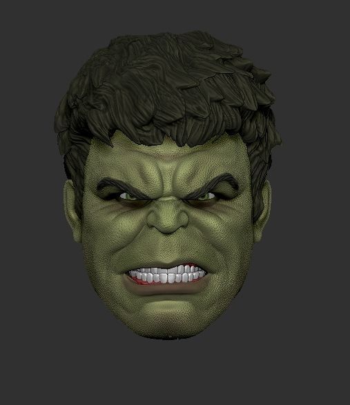 Hulk and Maestro heads 3D print model_3