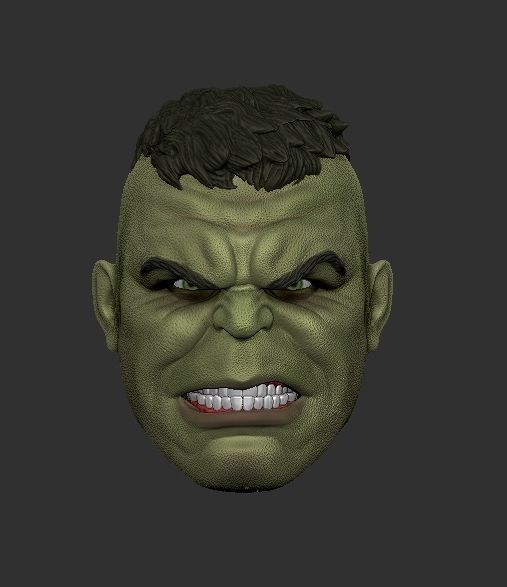Hulk and Maestro heads 3D print model_2