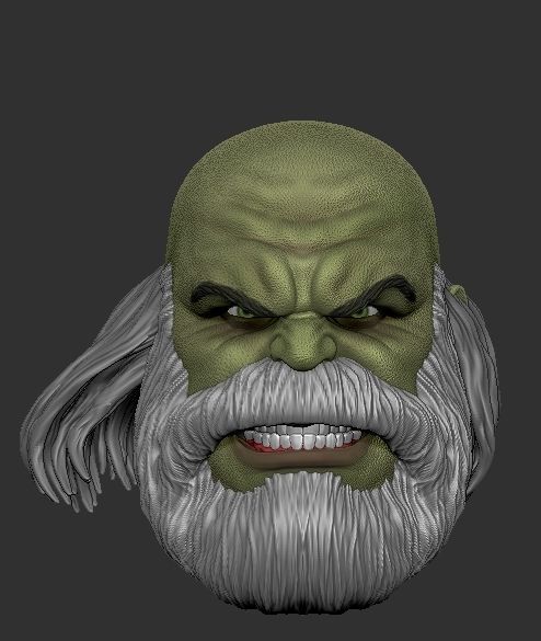 Hulk and Maestro heads 3D print model_5