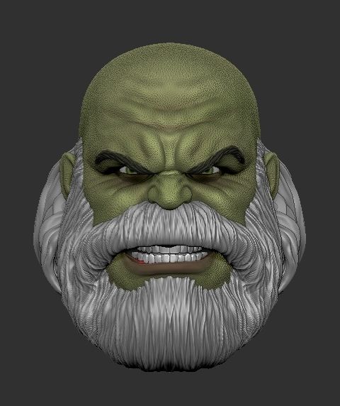 Hulk and Maestro heads 3D print model_7