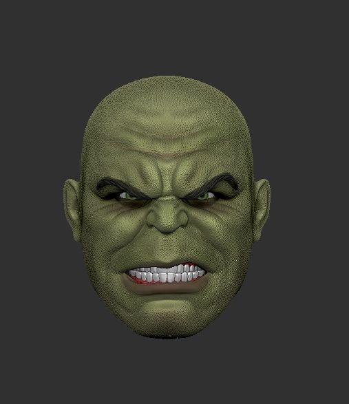 Hulk and Maestro heads 3D print model_4