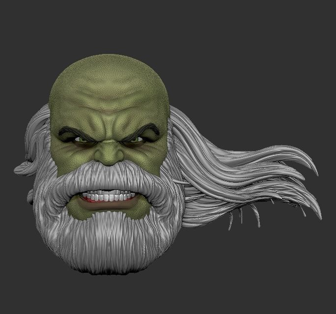 Hulk and Maestro heads 3D print model_6