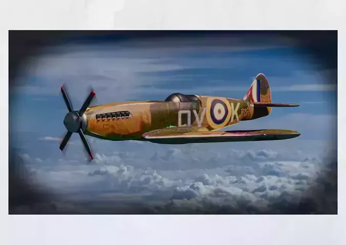 Spitfire 3D Model Low-poly 3D model