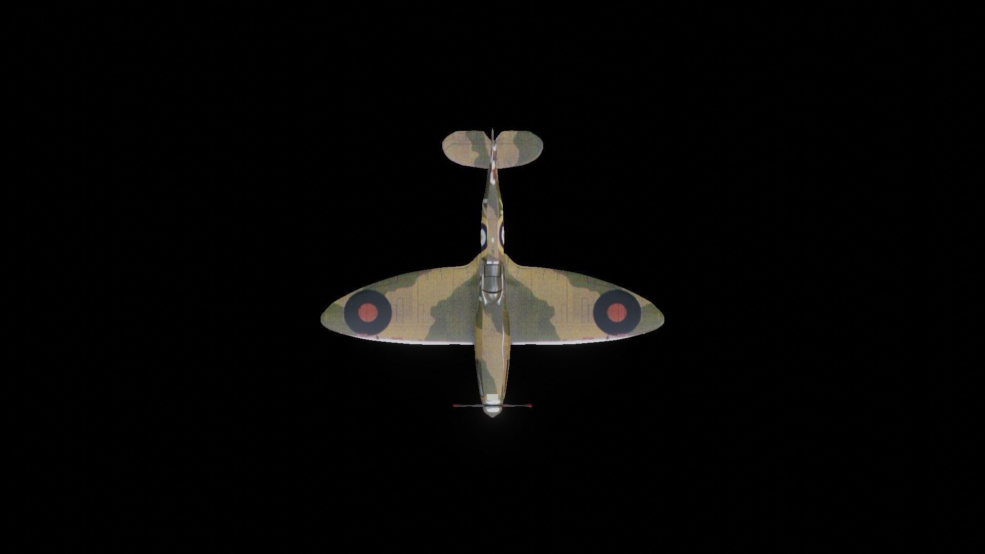 Spitfire 3D Model Low-poly 3D model_5