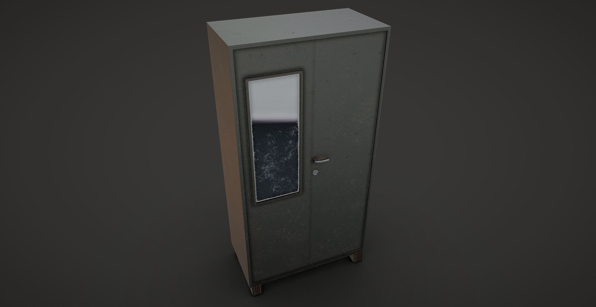 Almirah locker Low-poly 3D model_3
