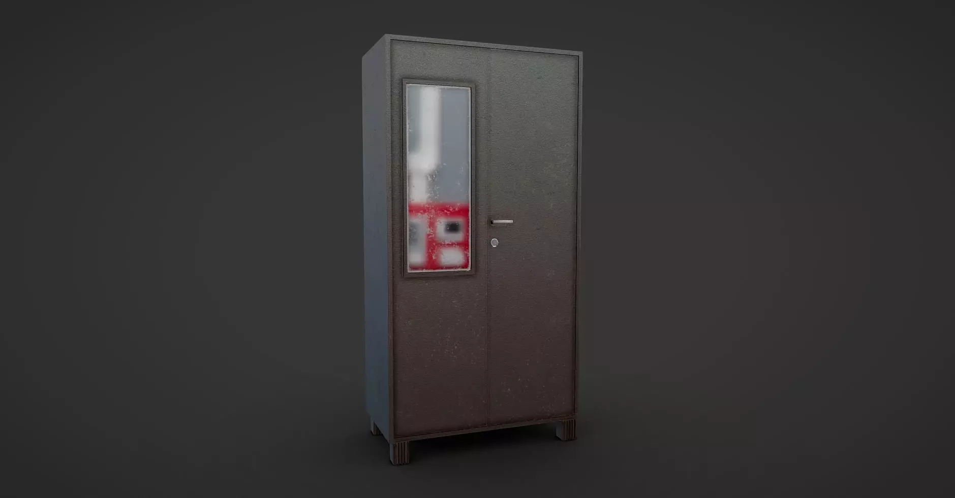 Almirah locker Low-poly 3D model_0