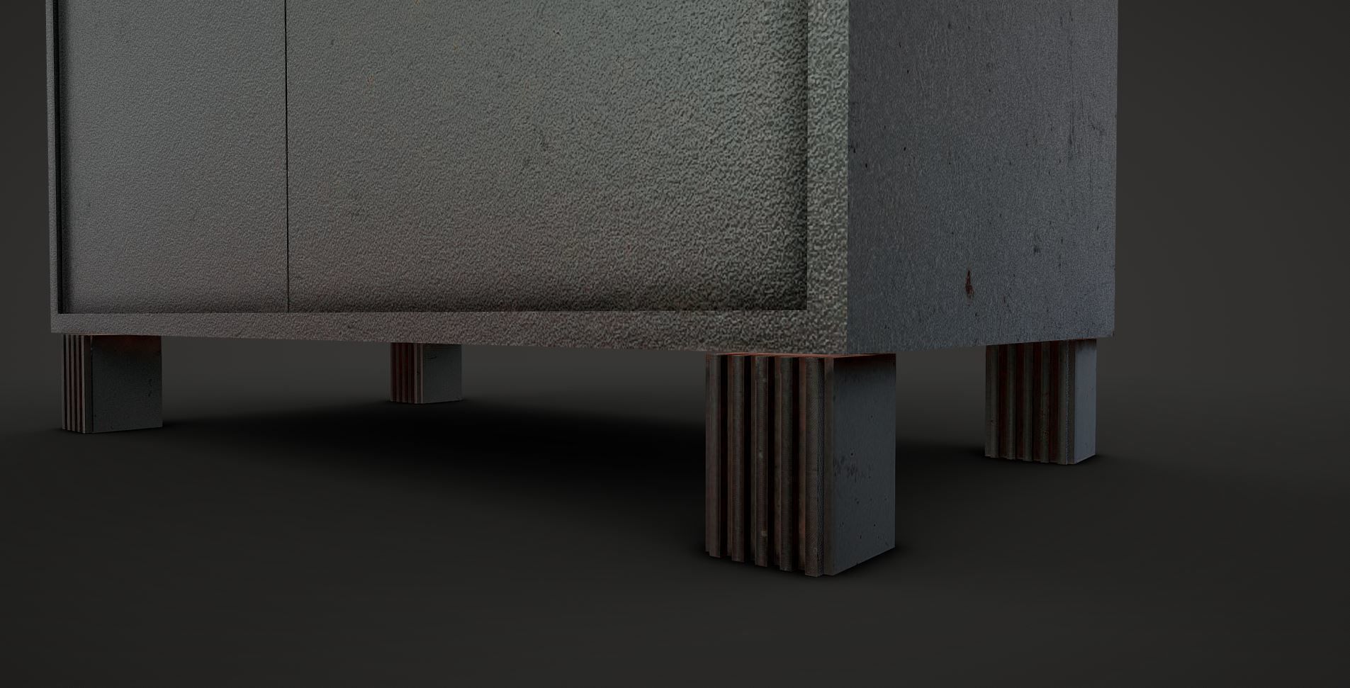 Almirah locker Low-poly 3D model_5