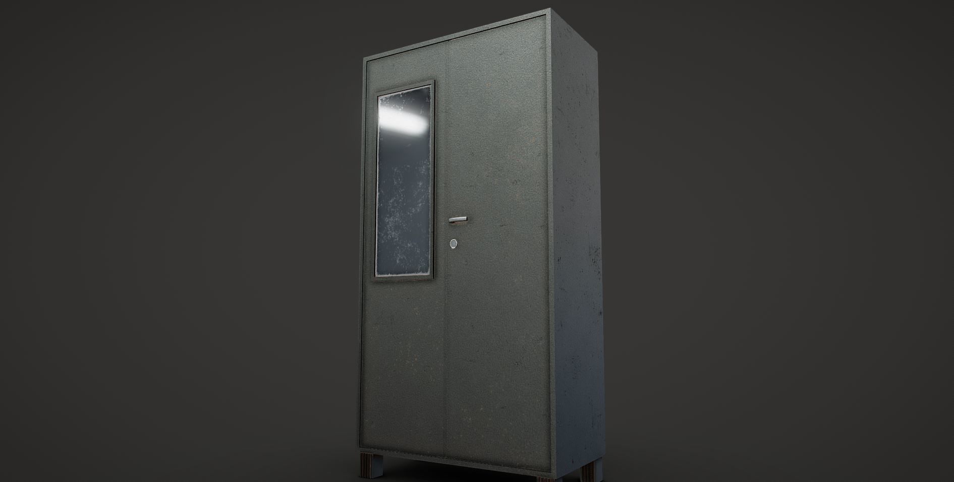 Almirah locker Low-poly 3D model_4
