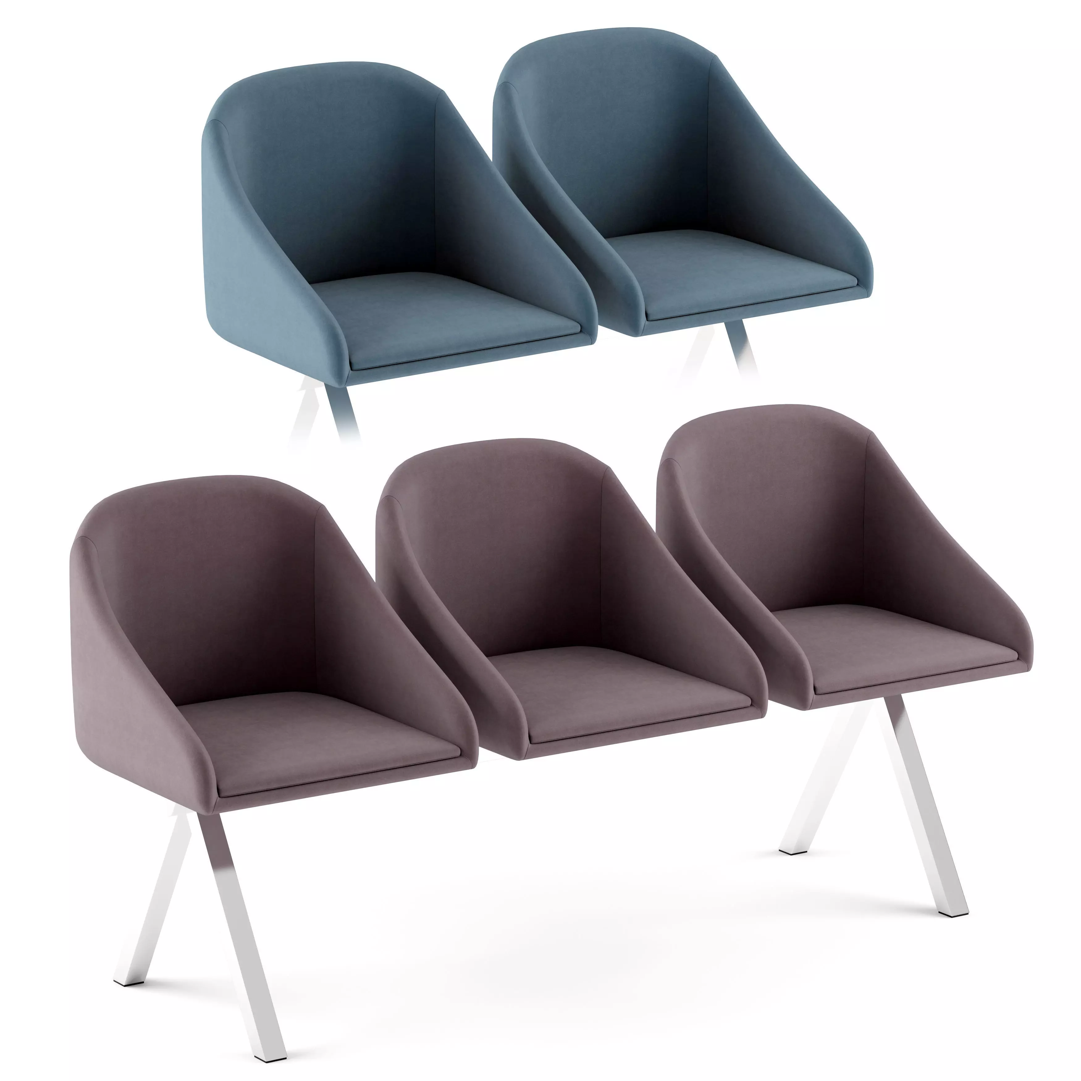 Waiting Chair B001 3D model_0