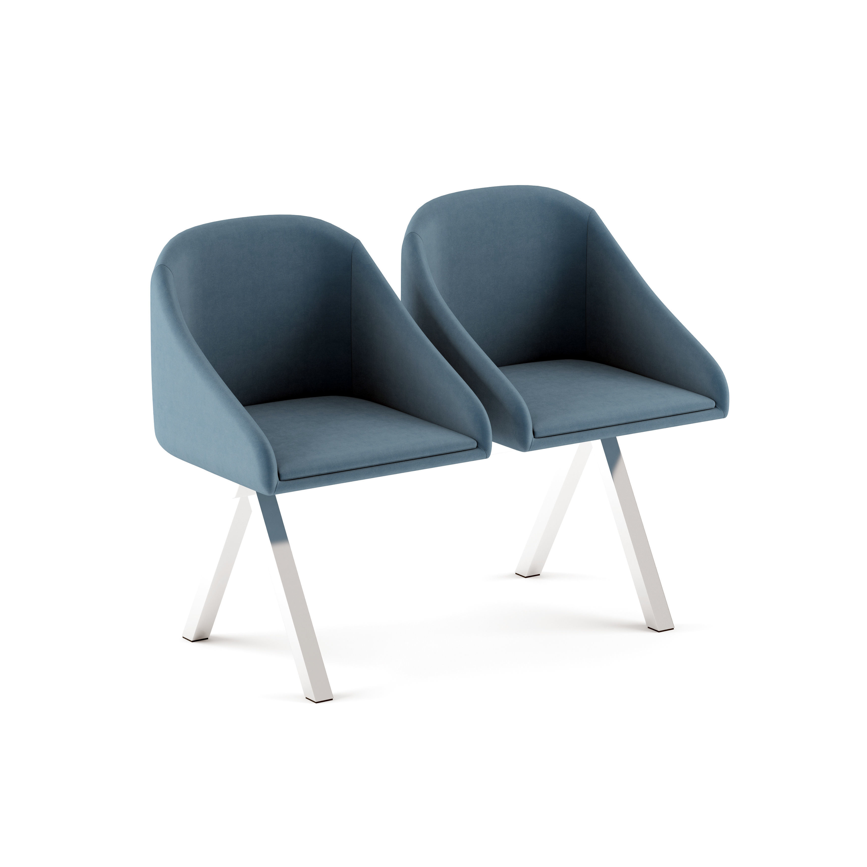 Waiting Chair B001 3D model_3