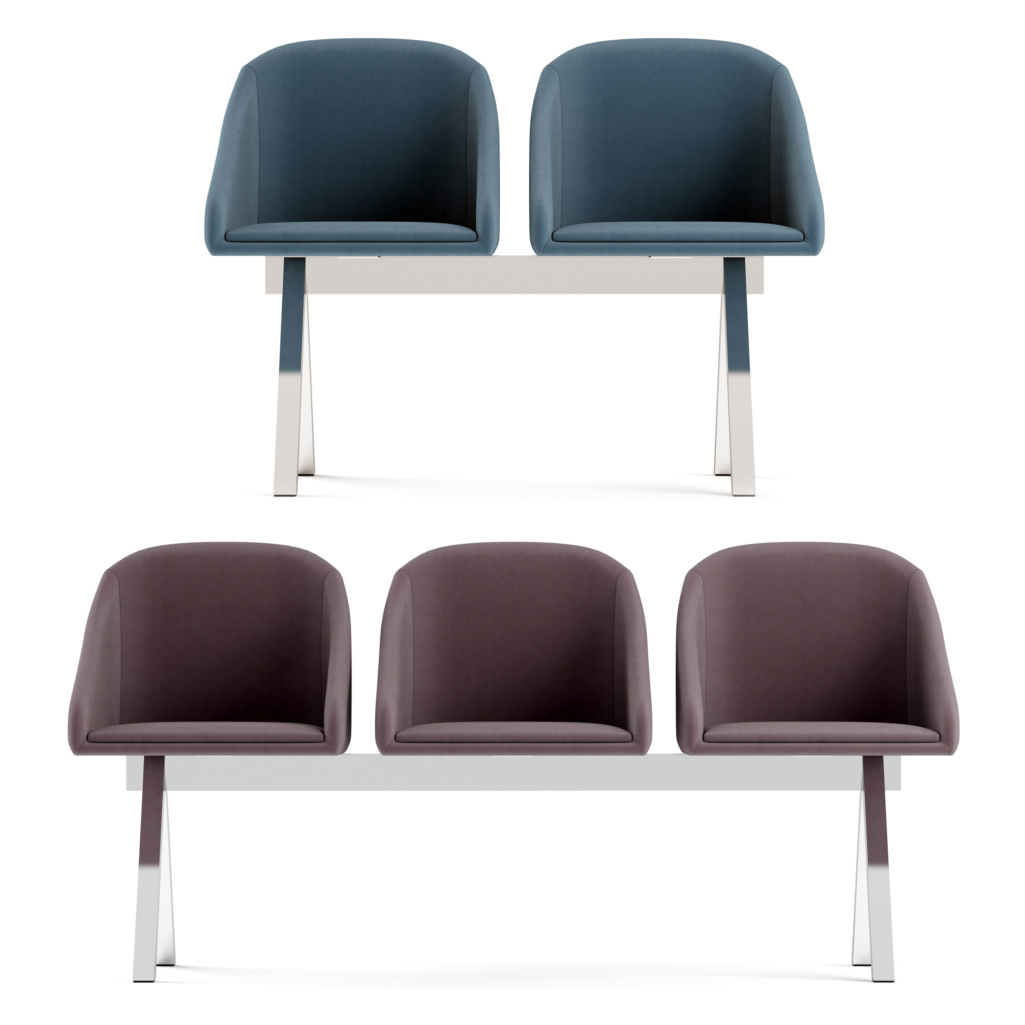 Waiting Chair B001 3D model_1