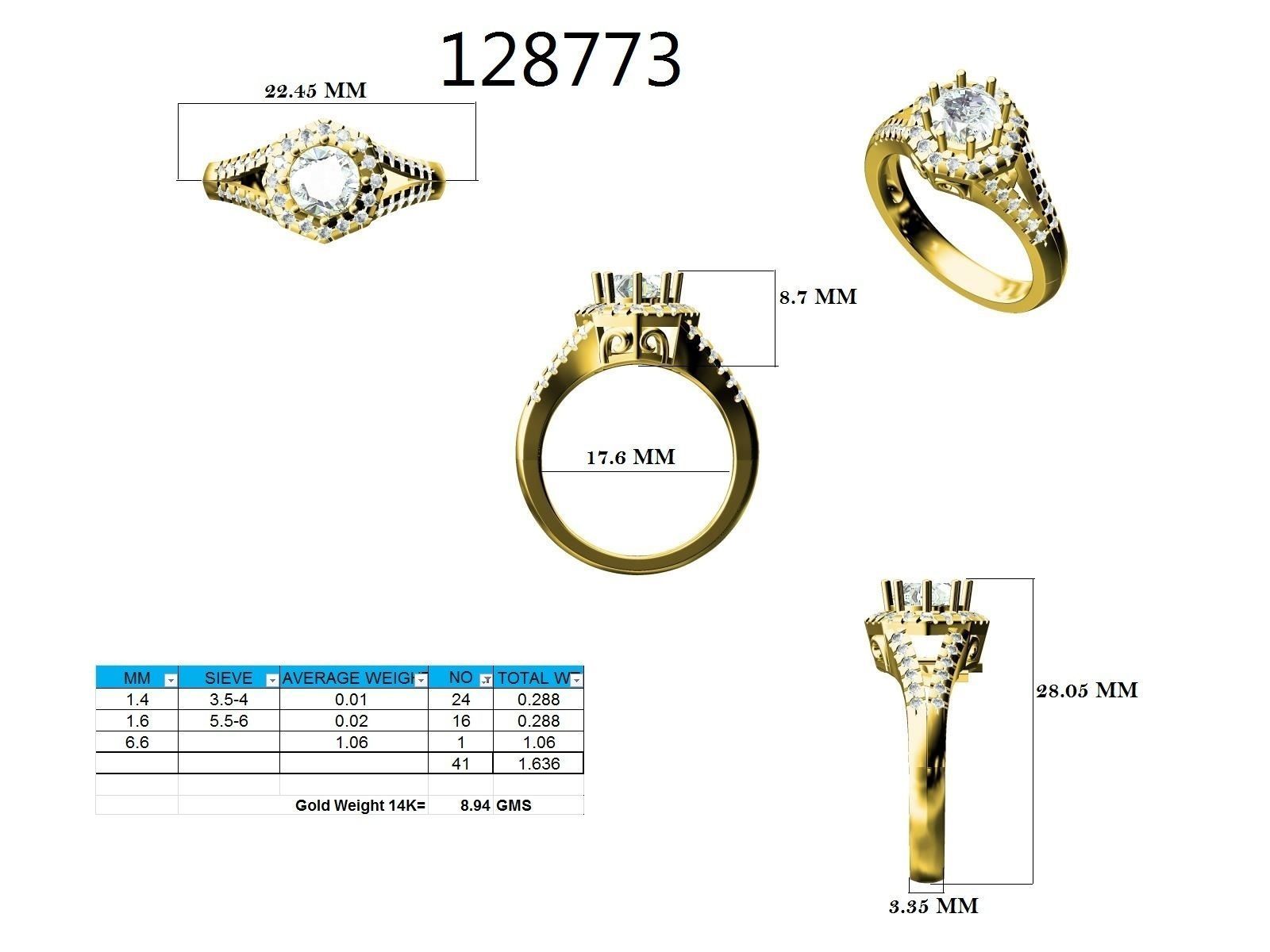 Ring - 128773 3D print model_12