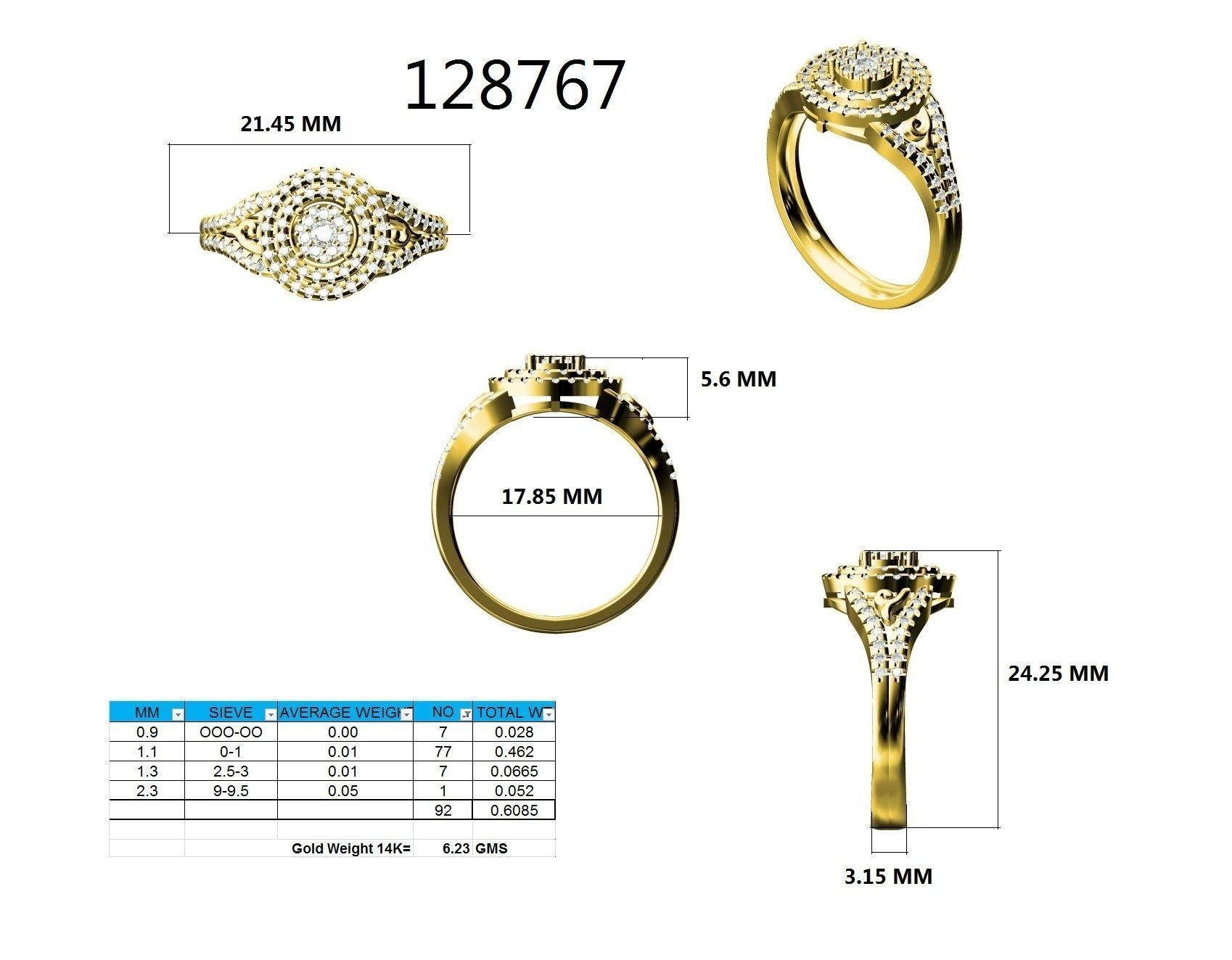 Ring - 128767 3D print model_12