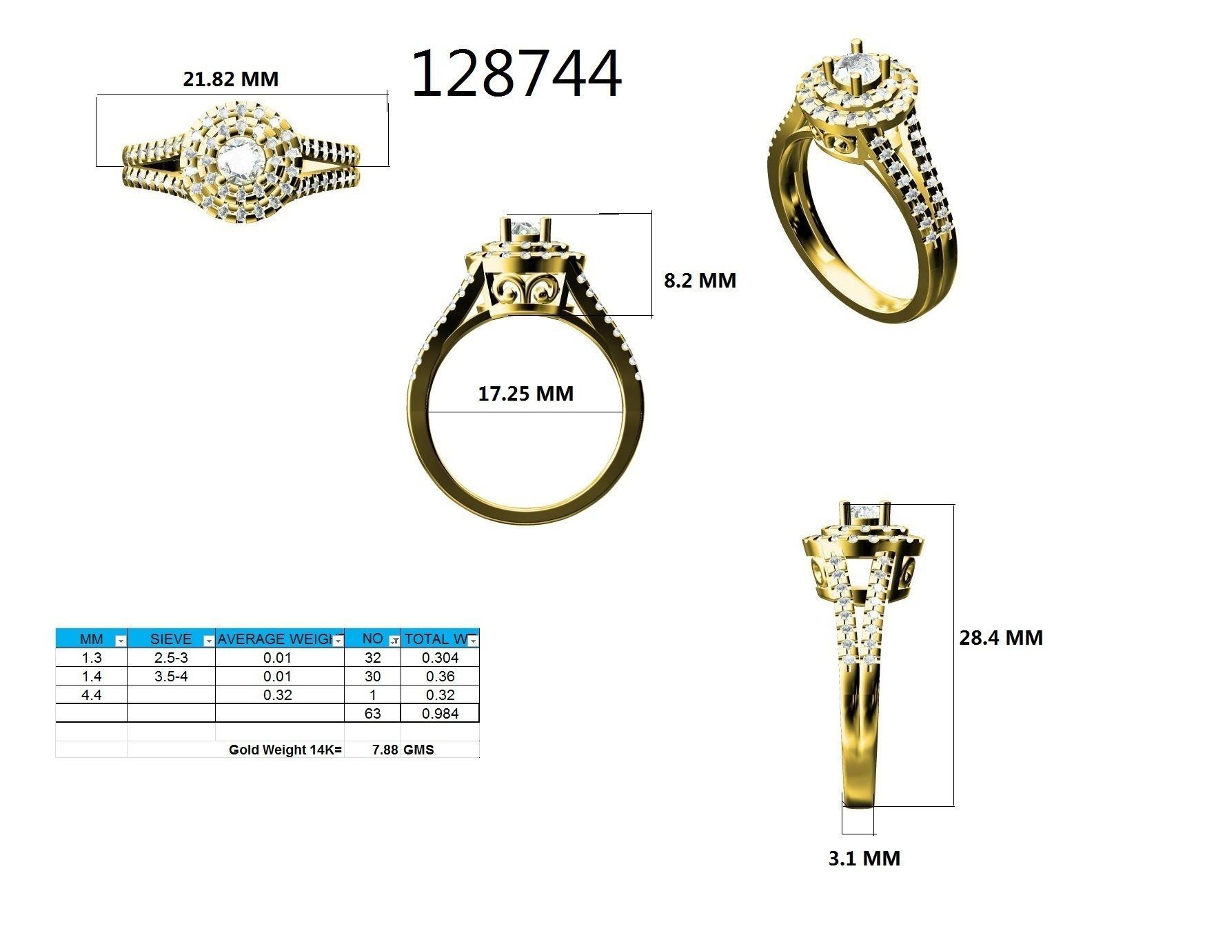Ring - 128744 3D print model_12