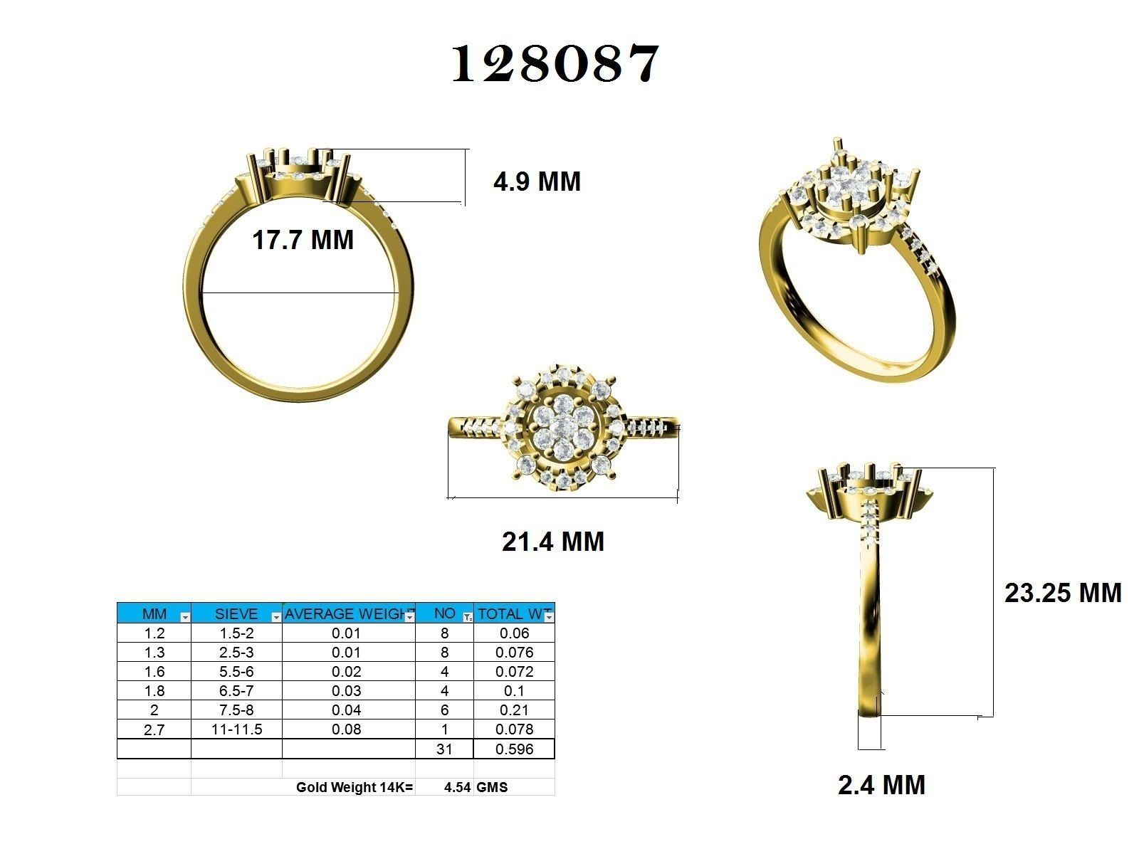 Ring - 128087 3D print model_12