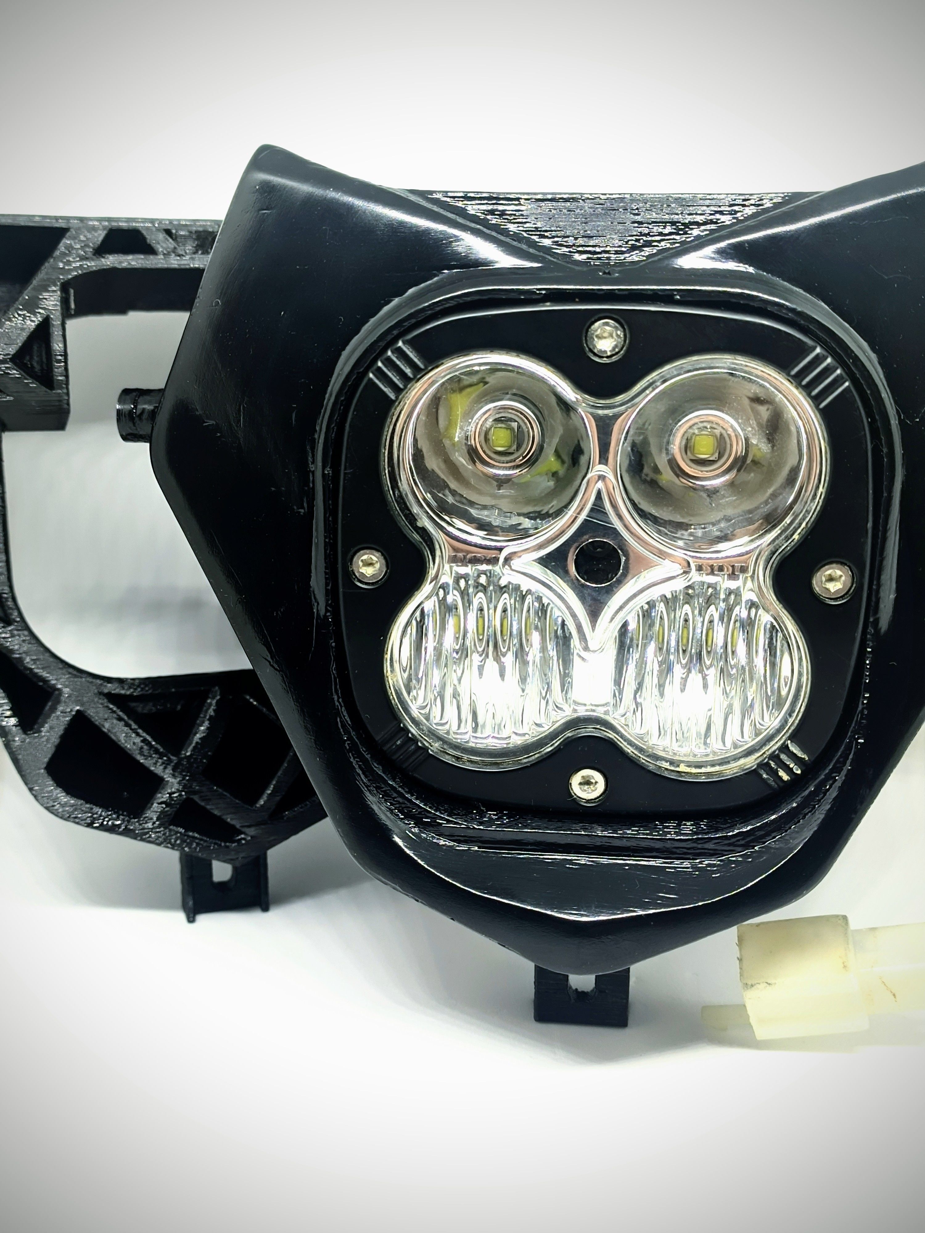 SHERCO LED headlight mounting 3D print model_2