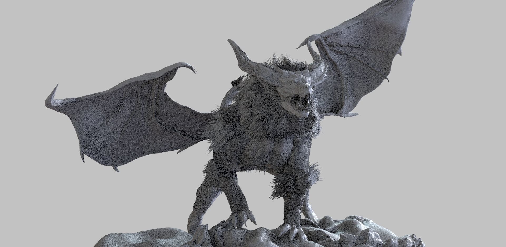 Gargoyle dragon 3D model_2