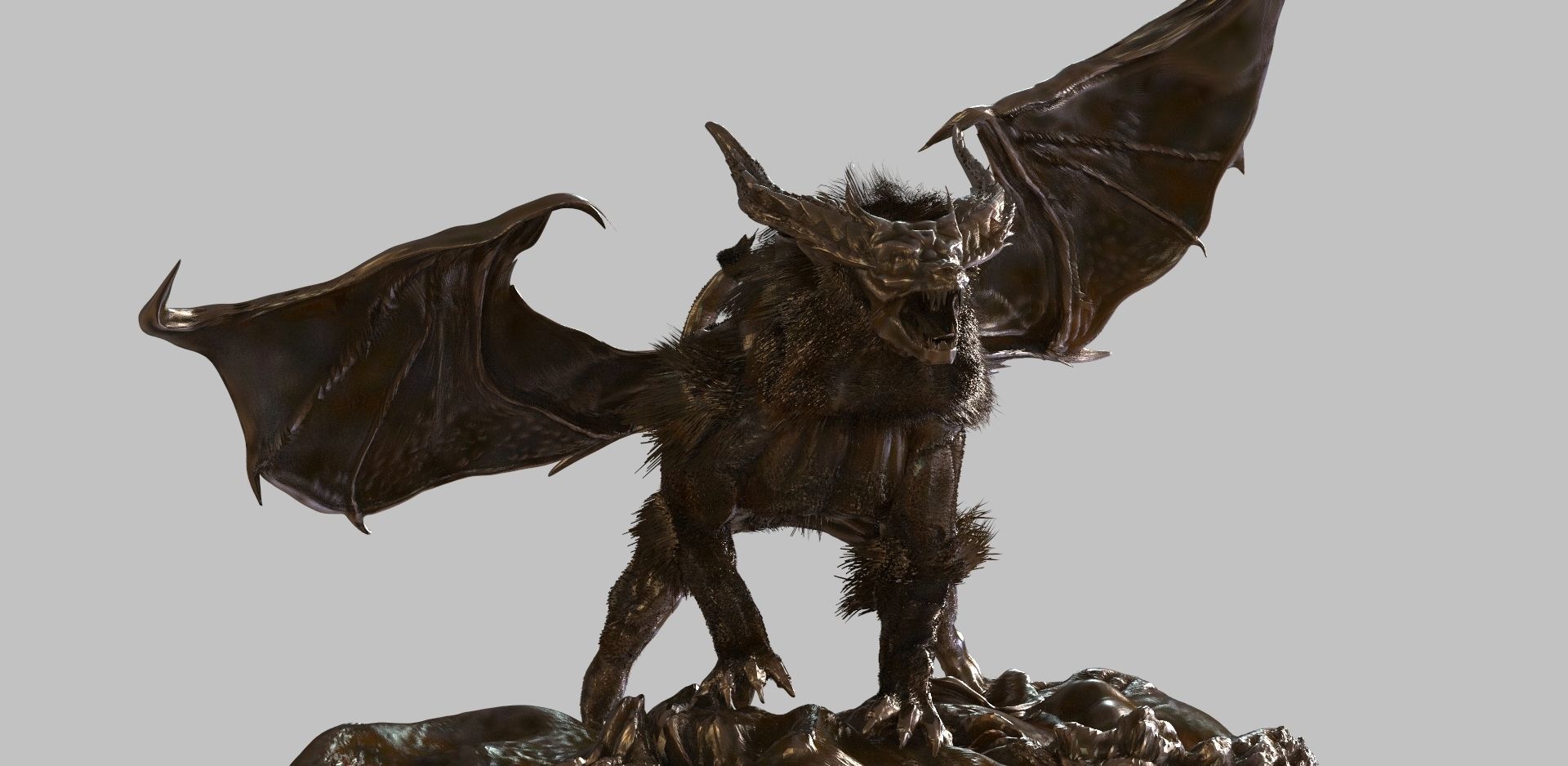 Gargoyle dragon 3D model_3