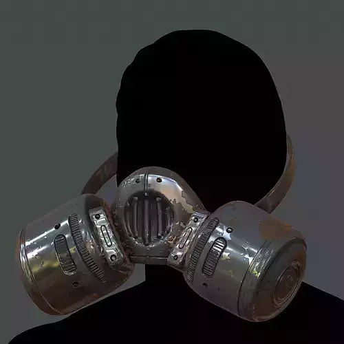 Gas mask helmet 3d model scifi Low-poly 