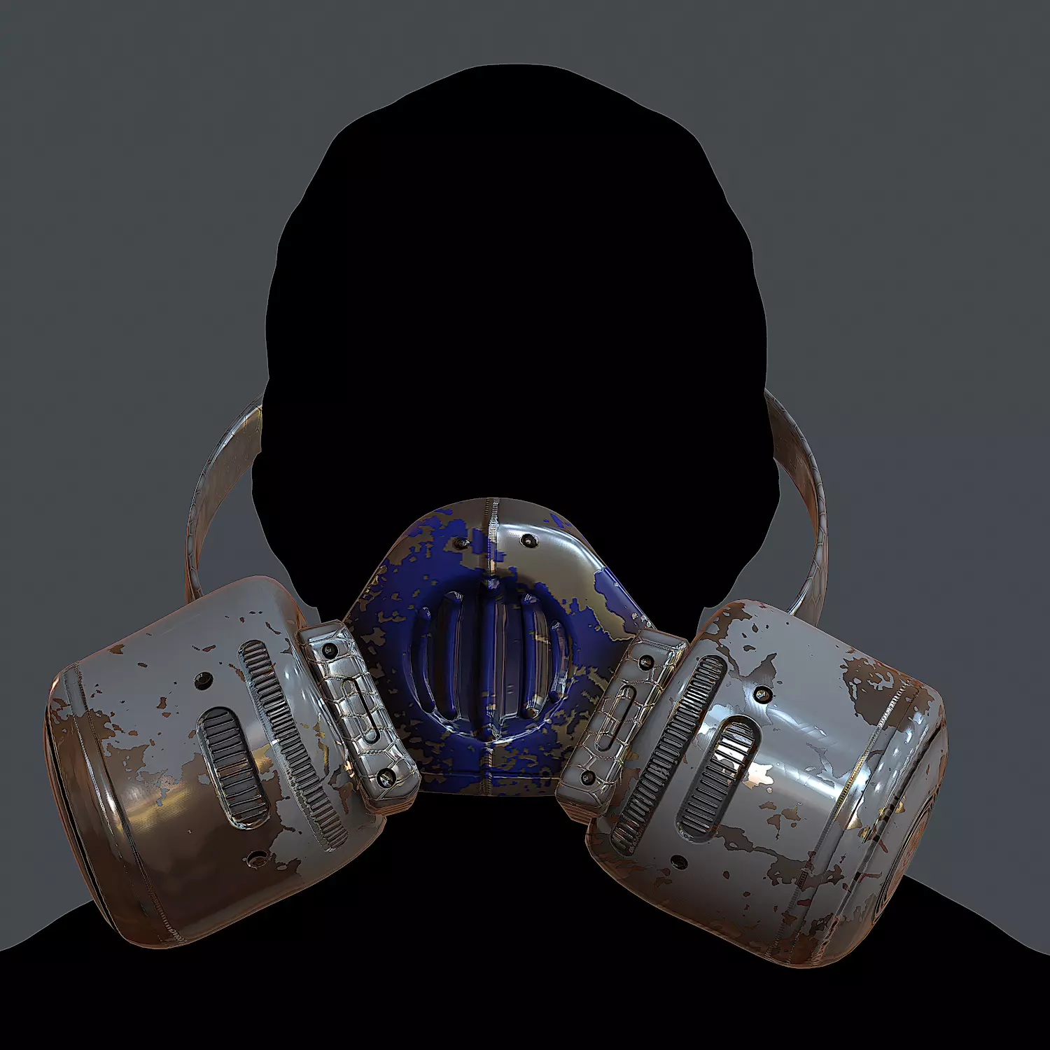 Gas mask helmet 3d model scifi Low-poly Low-poly 3D model