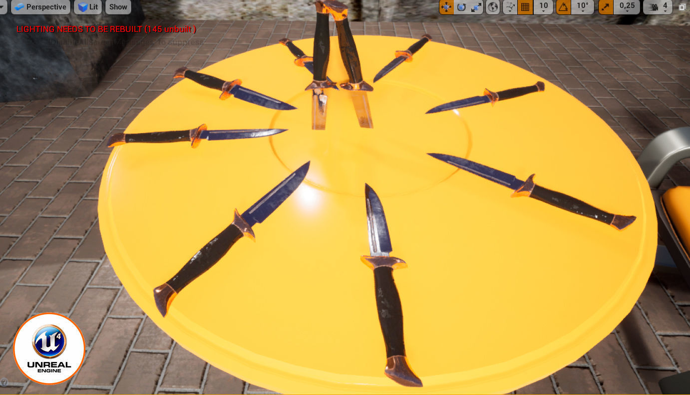 knife old Low-poly 3D model_6