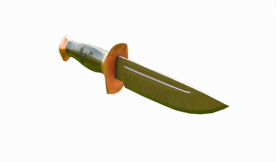 knife old Low-poly 3D model_4