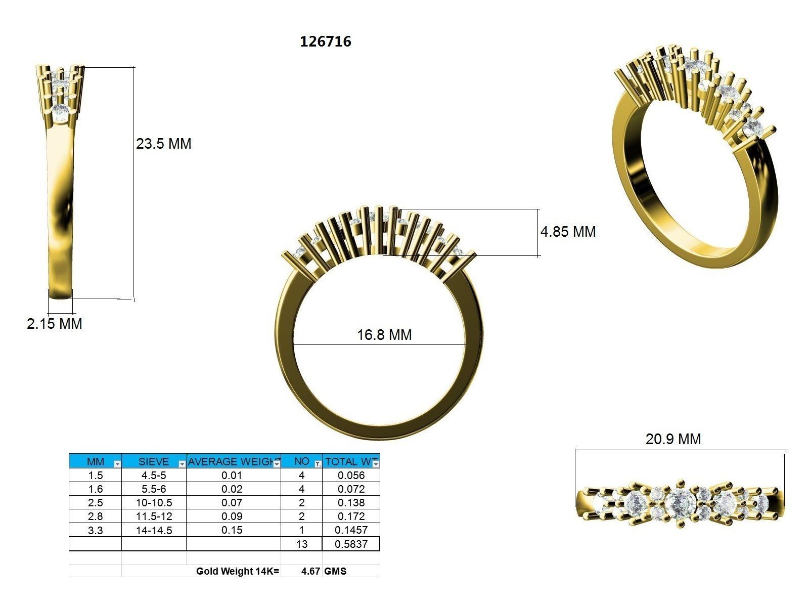 Ring - 126716 3D print model_12