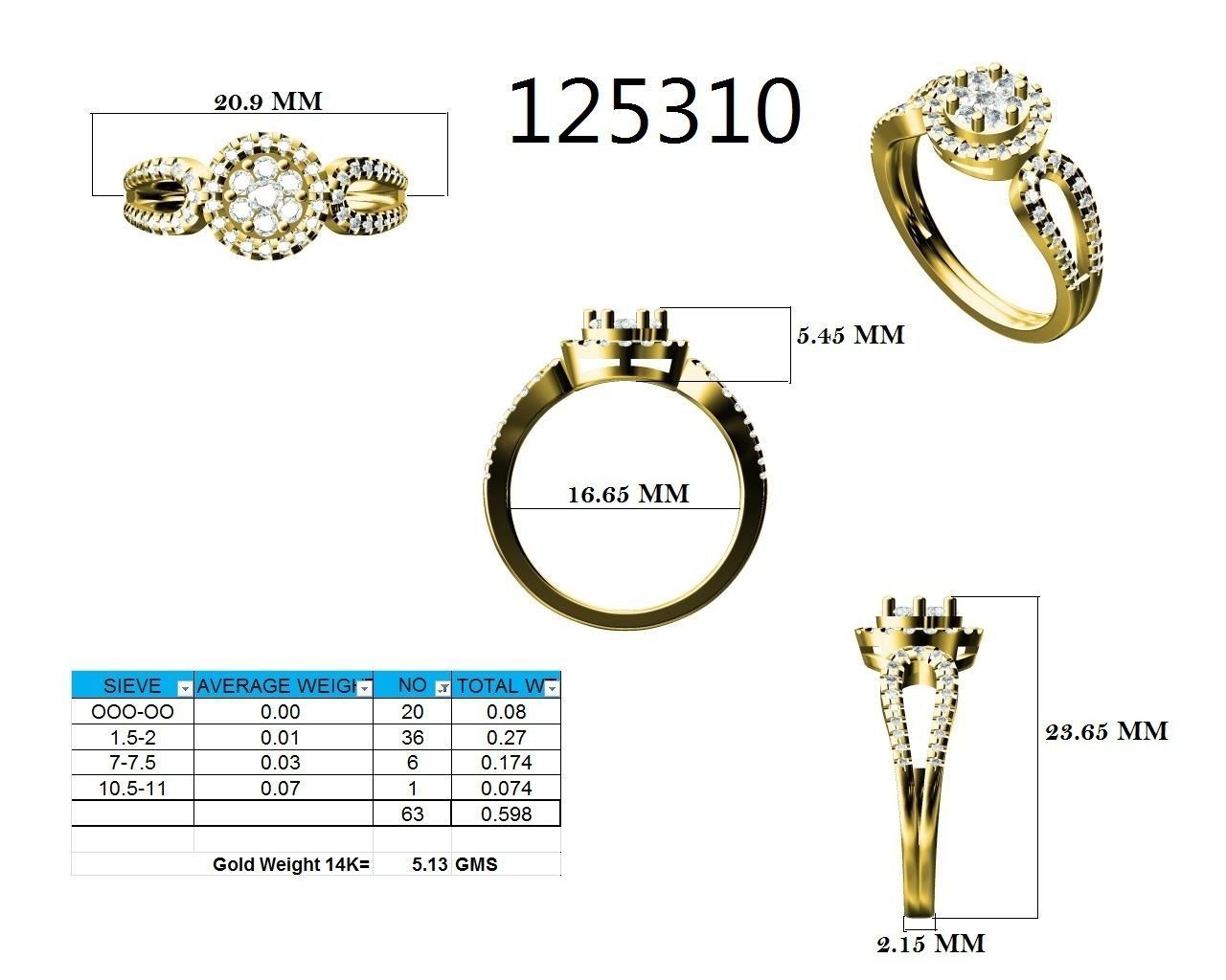 Ring - 125310 3D print model_12