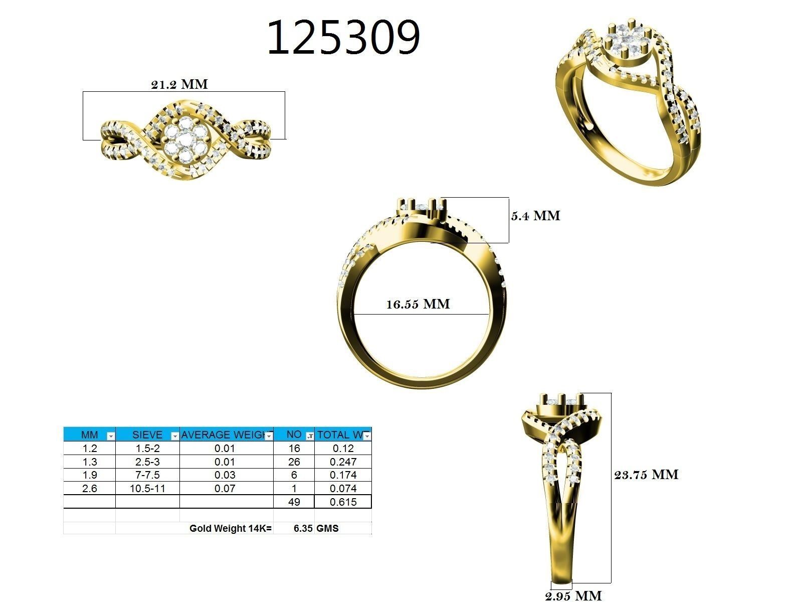 Ring - 125309 3D print model_12