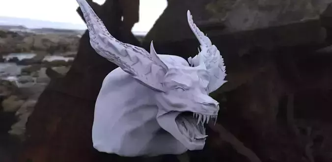 Gargoyle dragon head 3D model