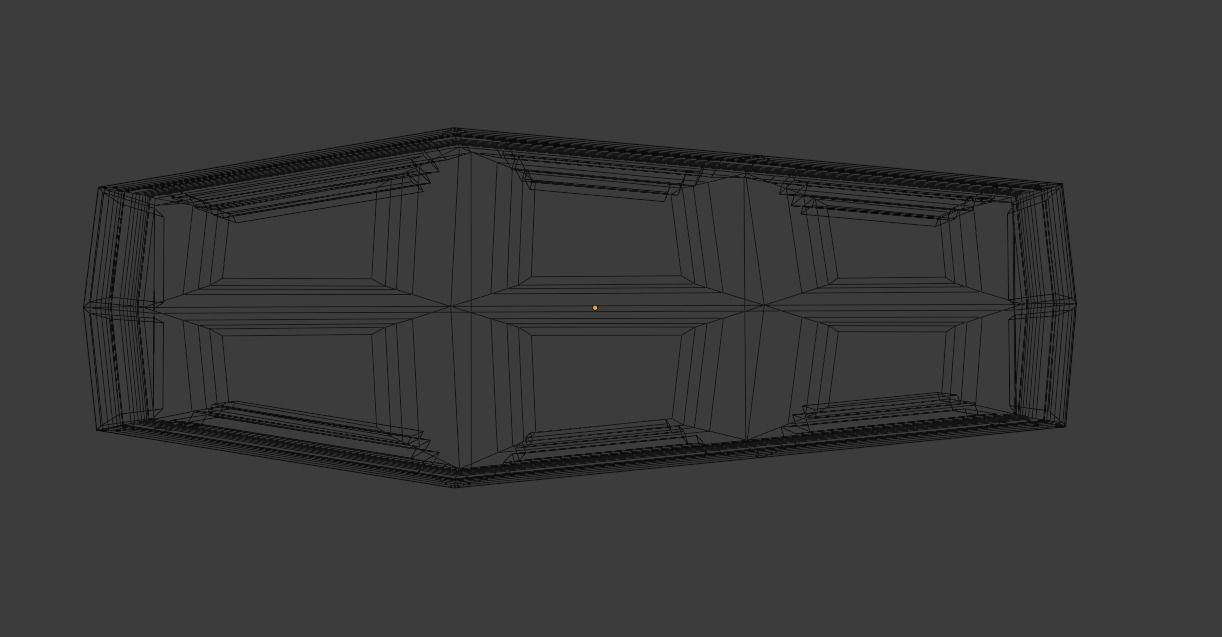 Metal Coffin Gold or Burned Low-poly 3D model_9